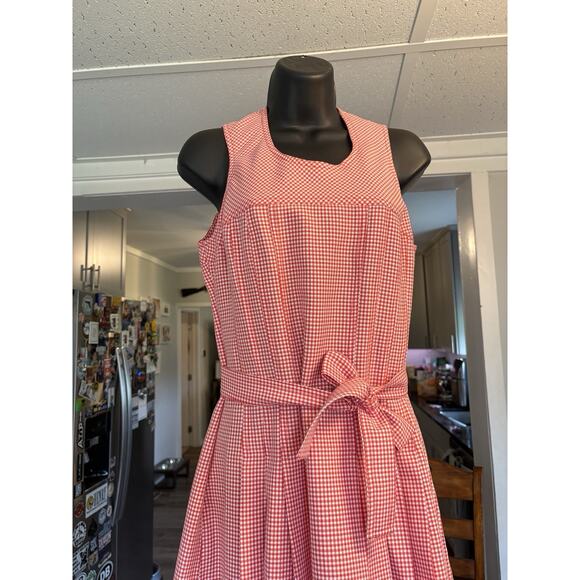Vtg Saks Fifth Avenue Albert Nipon Red Gingham Picnic Dress & Blazer Plaid Sz M - Picture 14 of 14